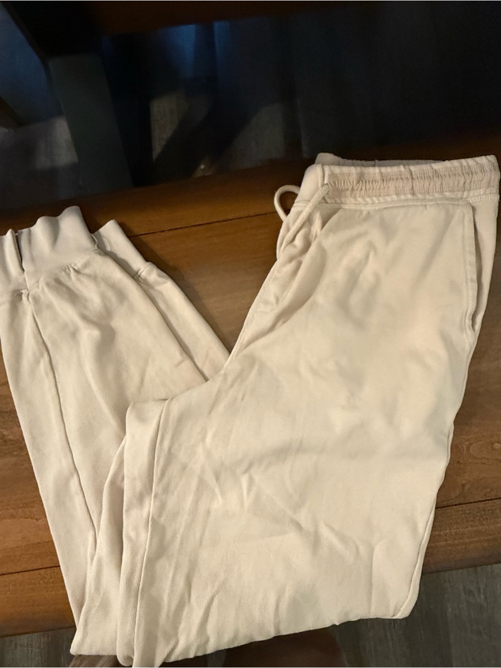 aerie Off-White Drawstring Joggers